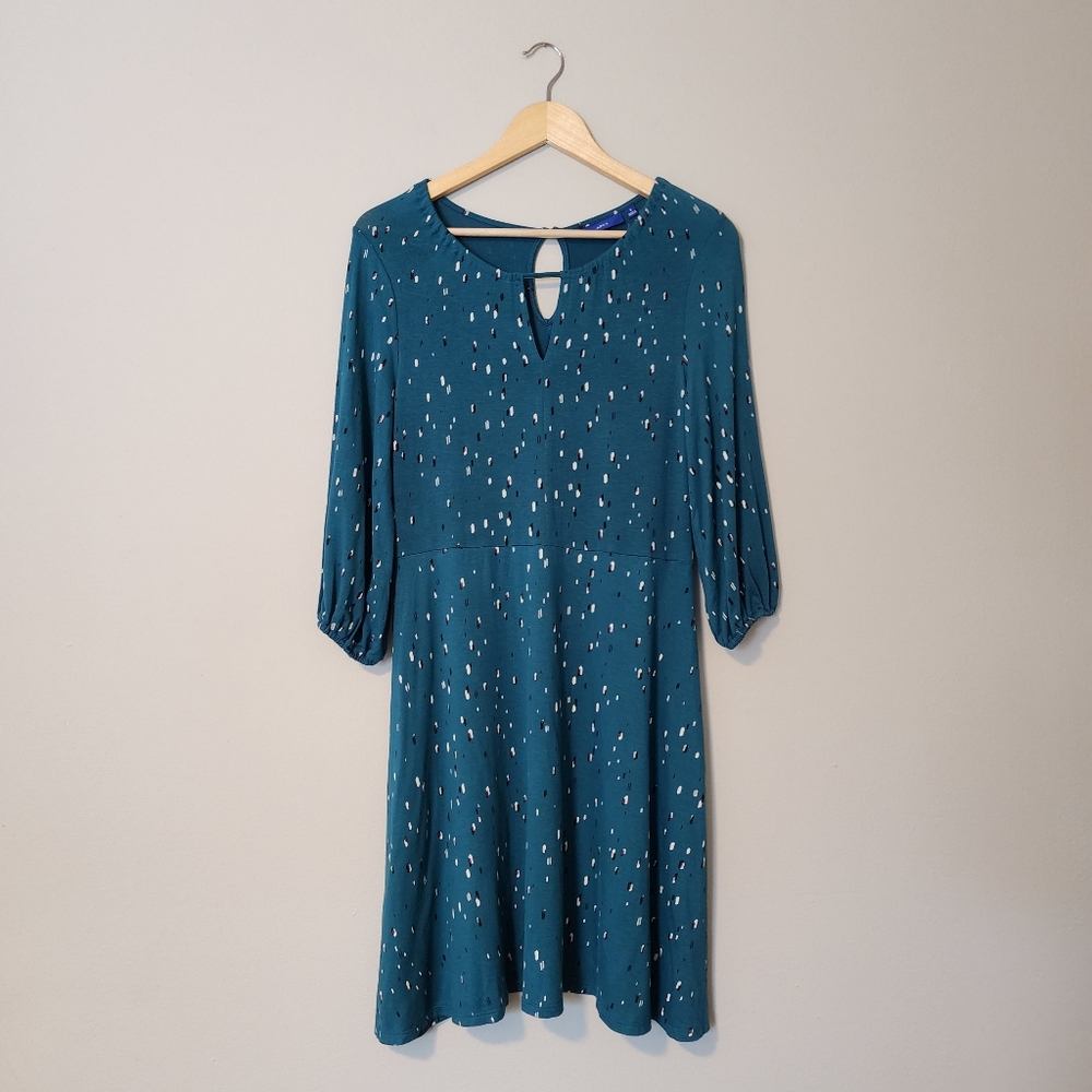 Apt 9 Teal Patterned Dress Size Small